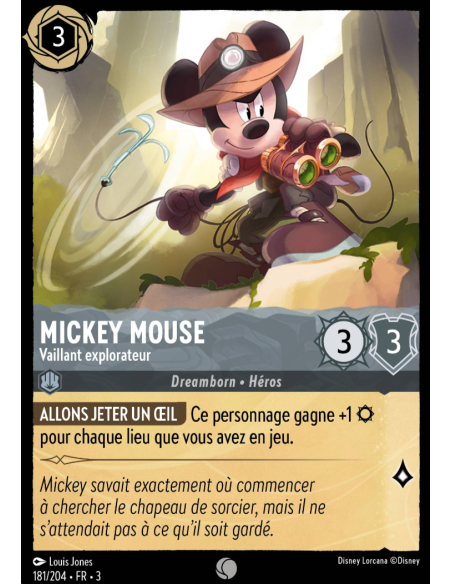 S3 - 181/204 - Mickey Mouse : Vaillant explorateur - Disney Lorcana - Série 3