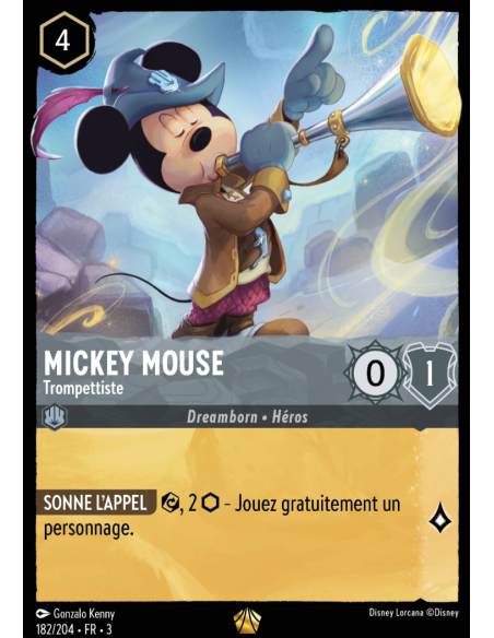 S3 - 182/204 - Mickey Mouse : Trompettiste - Disney Lorcana - Série 3