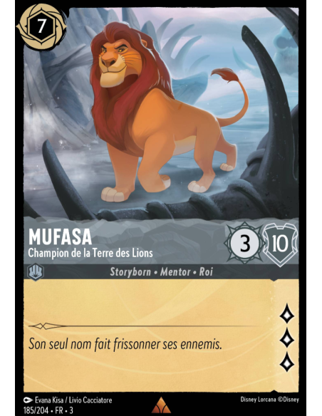 S3 - 185/204 - Mufasa : Champion de la Terre des Lions - Disney Lorcana - Série 3