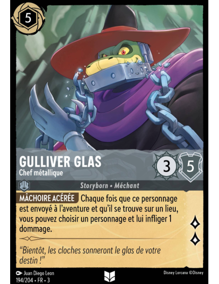 S3 - 194/204 - Gulliver Glas : Chef métallique - Disney Lorcana - Série 3