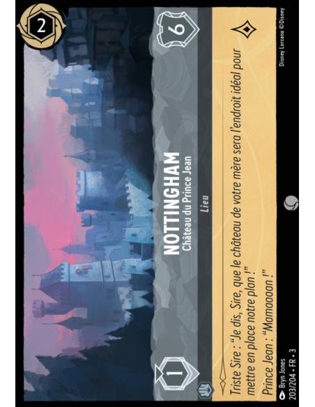 S3 - 203/204 - Nottingham : Château du Prince Jean - Disney Lorcana - Série 3