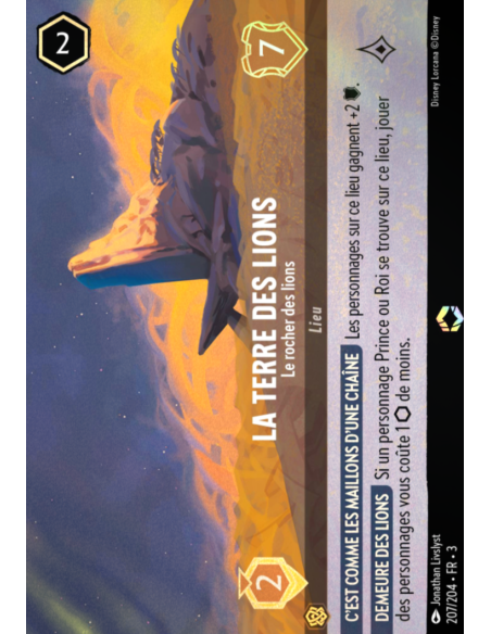 S3 - 207/204 - La Terre des Lions : Le rocher des lions - Enchantée - Disney Lorcana - Série 3