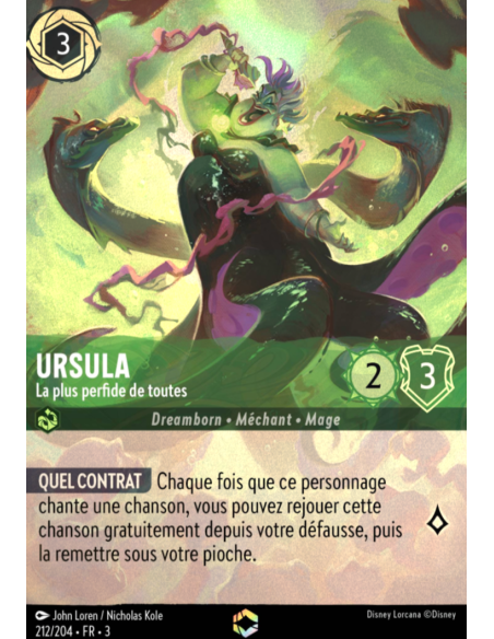 S3 - 212/204 - Ursula : La plus perfide de toutes - Enchantée - Disney Lorcana - Série 3