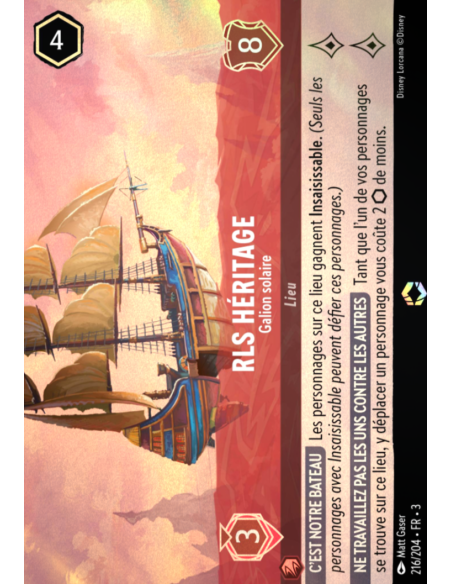 S3 - 216/204 - RLS Héritage : Galion solaire - Enchantée - Disney Lorcana - Série 3
