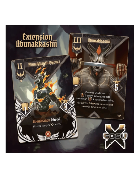 Gosu X - Extension 1 Abunakkashii - Jeux de société - duel - Cartes - Matériel - Spécificités