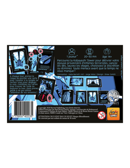 TRAQUÉ : Kobayashi Tower - Jeux de société - Jeux Solo - dos de la boîte
