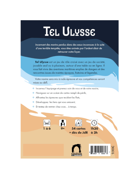Tel Ulysse - Jeux de Rôle - Jeux Solo - dos de la boîte