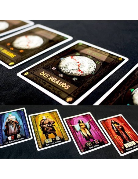Le Roy des Ribauds (MicroGame) - Jeux de société - Jeux 2 Joueurs - contenu - maté riel - cartes - visuel