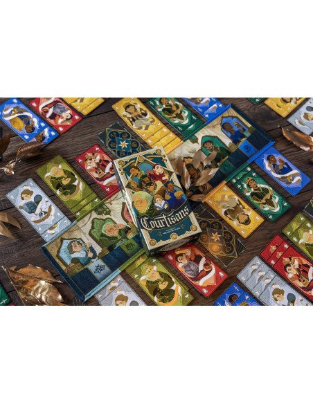 Courtisans - Jeux de société - Boite - Graphisme - Illustrations - Cartes - Contenu