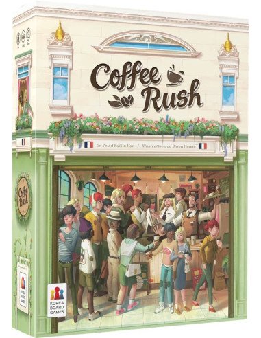 Coffee Rush - Jeux familial - Café  - Service - Boite - Illustration - Graphisme