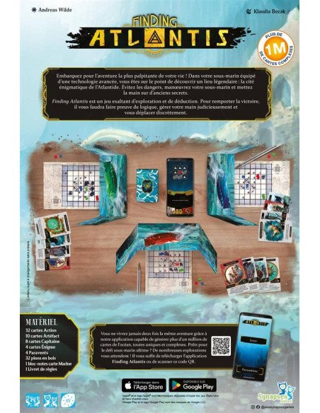 Finding Atlantis - Jeux de société - Jeux Experts - dos de la boîte