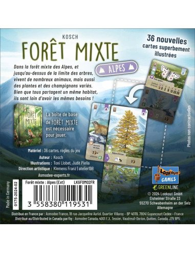 Forêt Mixte : Alpine - Jeux de société - Jeux Familiaux - dos de la boîte