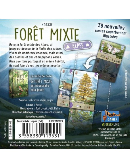 Forêt Mixte : Alpine - Jeux de société - Jeux Familiaux - dos de la boîte
