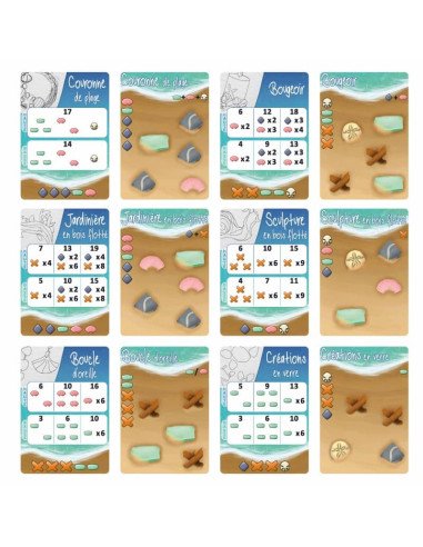 Marées (MicroGame) - Jeux de société - Jeux 2 Joueurs - contenu - matériel - visuel - cartes