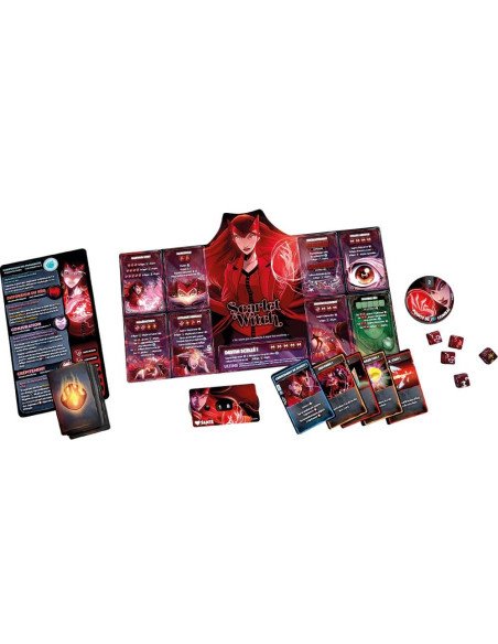 Dice Throne Marvel : Thor, Loki, Spiderman, Scarlet Witch - Jeux de société - Jeux Initiés - contenu - matériel - visuel