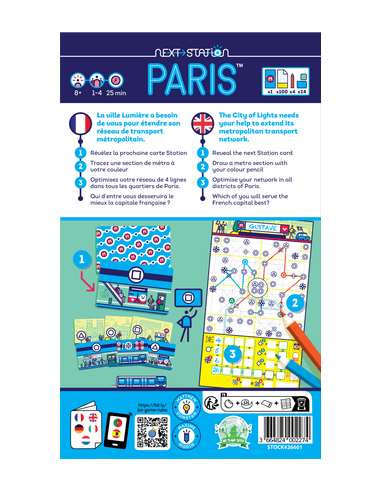 Next Station Paris - Jeux de société - Jeux Familiaux - dos de la boîte