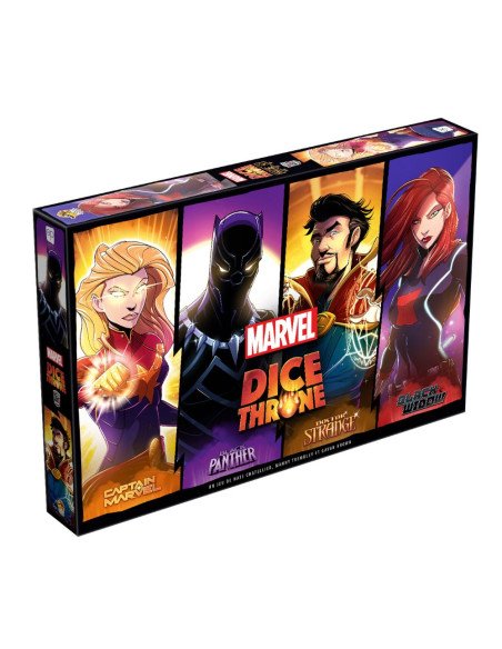 Dice Throne Marvel : Black Panther, Captain Marvel, Black Widow, Dr Strange