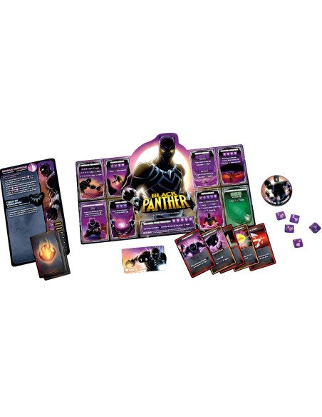 Dice Throne Marvel : Black Panther, Captain Marvel, Black Widow, Dr Strange