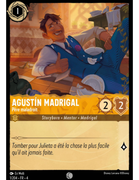 S4 - 001/204 - Augustin Madrigal : Père maladroit - Disney Lorcana - Série 4