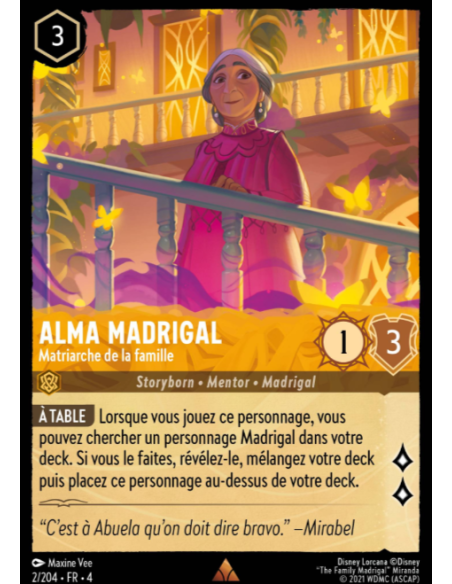 S4 - 002/204 - Alma Madrigal : Matriarche de la famille - Disney Lorcana - Série 4
