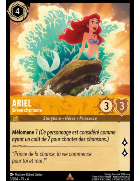 S4 - 003/204 - Ariel : Sirène chantante - Disney Lorcana - Série 4