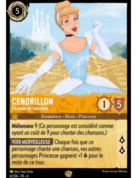 S4 - 004/204 - Cendrillon : Tisseuse de mélodies - Disney Lorcana - Série 4
