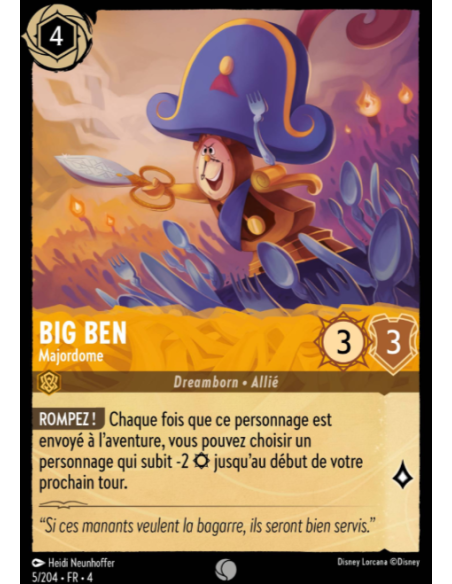 S4 - 005/204 - Big Ben : Majordome - Disney Lorcana - Série 4