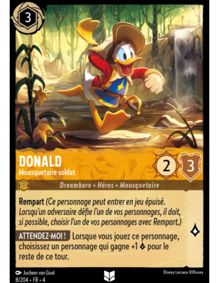 S4 - 008/204 - Donald Duck : Mousquetaire soldat - Disney Lorcana - Série 4