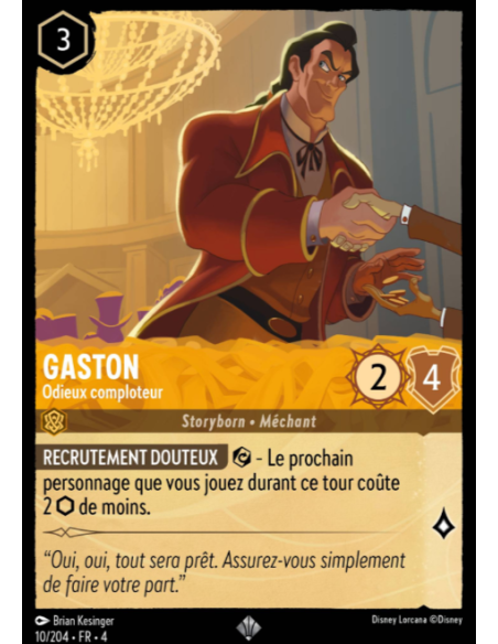 S4 - 010/204 - Gaston : Odieux comploteur - Disney Lorcana - Série 4
