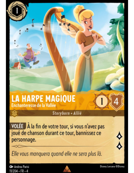 S4 - 011/204 - La Harpe Magique : Enchanteresse de la vallée - Disney Lorcana - Série 4