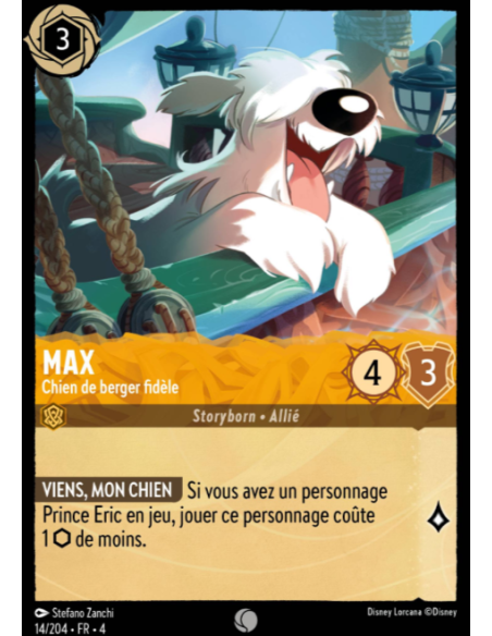 S4 - 014/204 - Max : Chien de berger fidèle - Disney Lorcana - Série 4