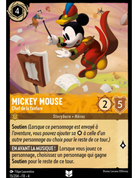 S4 - 015/204 - Mickey Mouse : Chef de la fanfare - Disney Lorcana - Série 4