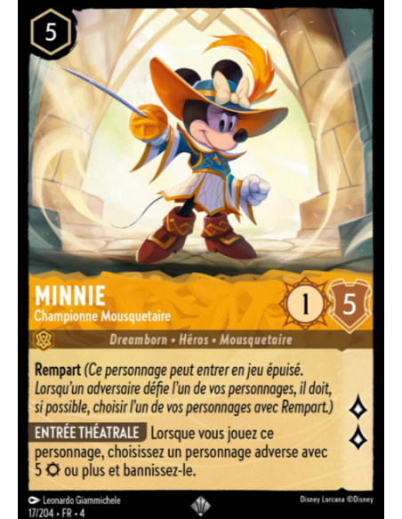 S4 - 017/204 - Minnie : Championne mousquetaire - Disney Lorcana - Série 4