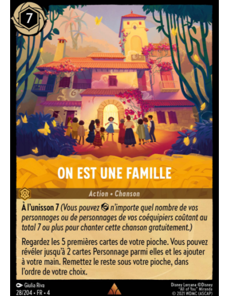 S4 - 028/204 - On est une famille - Disney Lorcana - Série 4