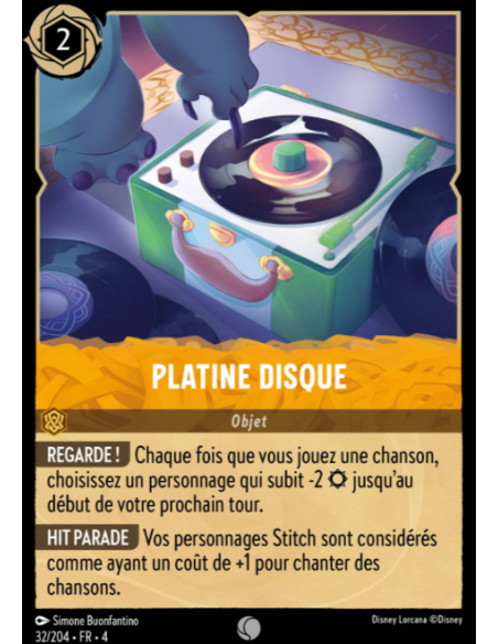 S4 - 032/204 - Platine Disque - Disney Lorcana - Série 4