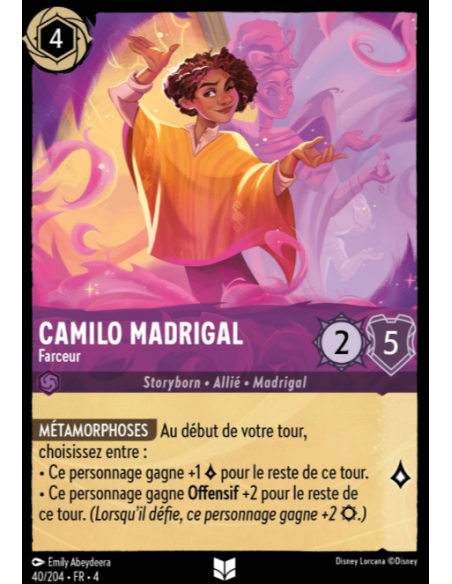 S4 - 040/204 - Camilo Madrigal : Farceur - Disney Lorcana - Série 4