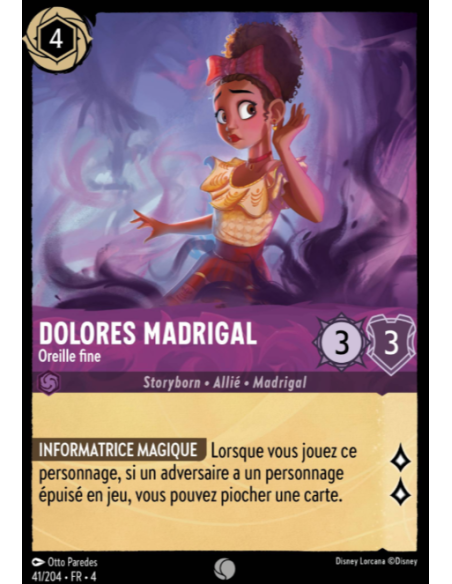 S4 - 041/204 - Dolores Madrigal : Oreille fine - Disney Lorcana - Série 4