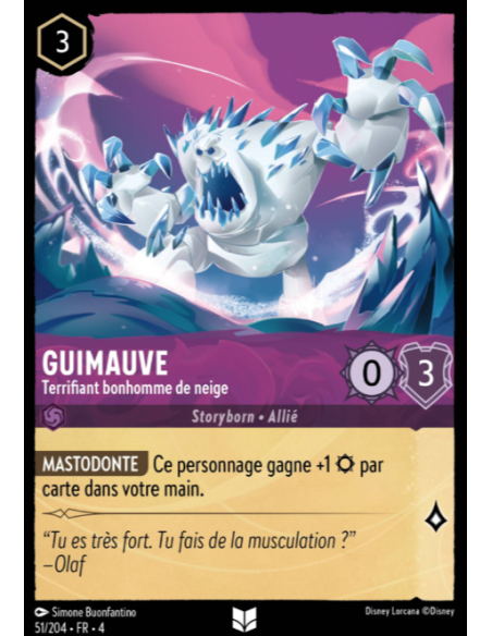 S4 - 051/204 - Guimauve : Terrifiant bonhomme de neige - Disney Lorcana - Série 4