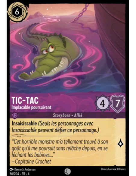 S4 - 056/204 - Tic-Tac : Implacable poursuivant - Disney Lorcana - Série 4