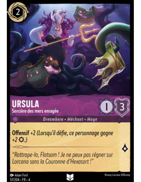 S4 - 057/204 - Ursula : Sorcière des mers enragée - Disney Lorcana - Série 4