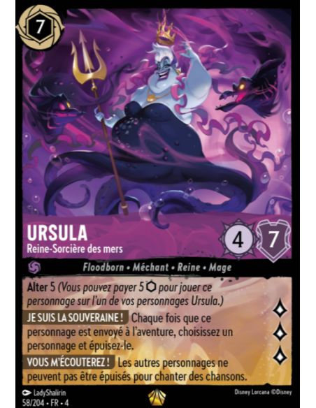 S4 - 058/204 - Ursula : Reine-Sorcière des mers - Disney Lorcana - Série 4
