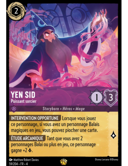 S4 - 059/204 - Yen sid : Puissant sorcier - Disney Lorcana - Série 4