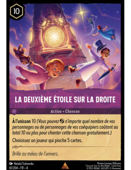 S4 - 061/204 - La deuxième étoile sur la droite - Disney Lorcana - Série 4