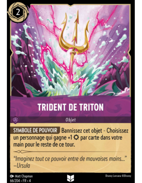 S4 - 066/204 - Trident de triton - Disney Lorcana - Série 4