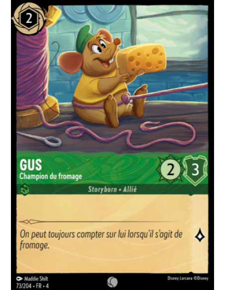 S4 - 073/204 - Gus : Champion du fromage - Disney Lorcana - Série 4