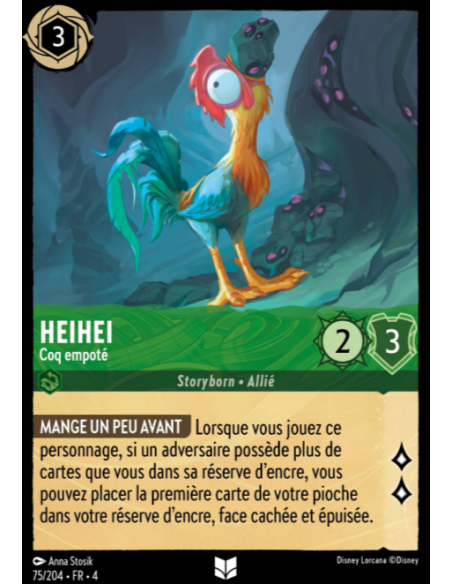 S4 - 075/204 - HeiHei : Coq empoté - Disney Lorcana - Série 4