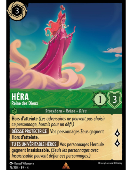 S4 - 076/204 - Héra : Reine des Dieux - Disney Lorcana - Série 4