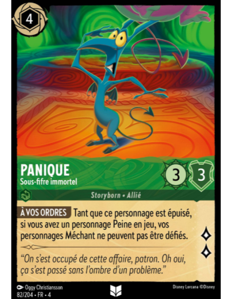 S4 - 082/204 - Panique : Sous-fifre immortel - Disney Lorcana - Série 4