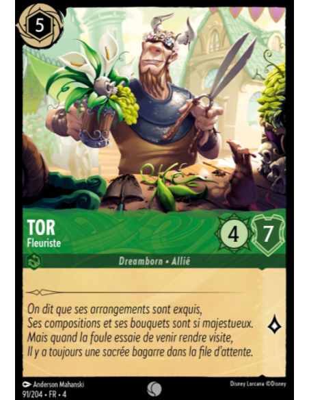 S4 - 091/204 - Tor : Fleuriste - Disney Lorcana - Série 4