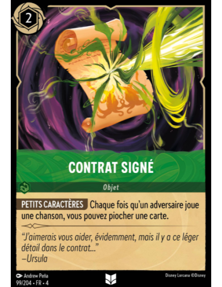 S4 - 099/204 - Contrat signé - Disney Lorcana - Série 4